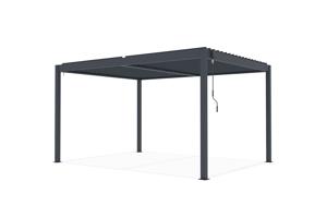 Pérgola bioclimática autoportante PIANA 4x3m en aluminio gris 24