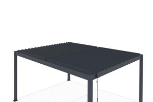 Pérgola bioclimática autoportante PIANA 4x3m en aluminio gris 22