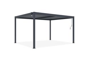 Pérgola bioclimática autoportante PIANA 4x3m en aluminio gris 16