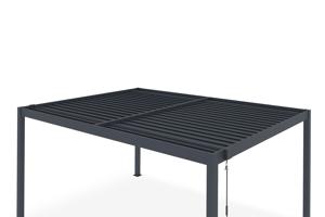 Pérgola bioclimática autoportante PIANA 4x3m en aluminio gris 18