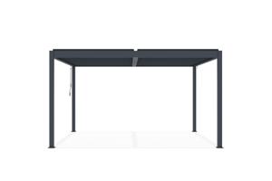 Pérgola bioclimática autoportante PIANA 4x3m en aluminio gris 19
