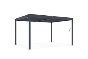 Pérgola bioclimática autoportante PIANA 4x3m en aluminio gris 23