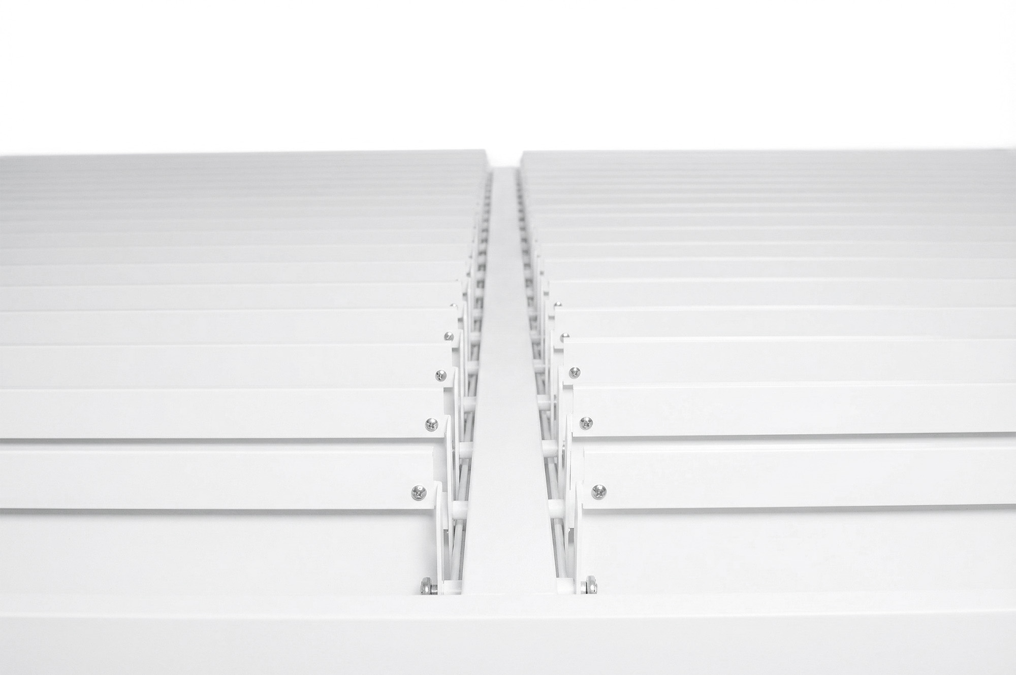 PIANA 4x3m szabadon álló bioklimatikus pergola fehér alumínium kivitelben 12