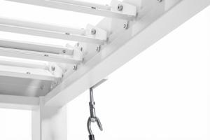 PIANA 4x3m szabadon álló bioklimatikus pergola fehér alumínium kivitelben 9