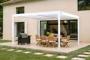 PIANA samonoseća bioklimatska pergola 4x3m od bijelog aluminija
