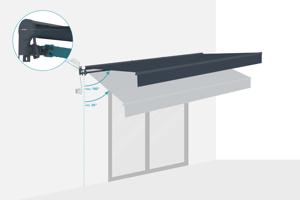 FAZZIO 4x3m félig kazettás motoros napellenző, szürke 4