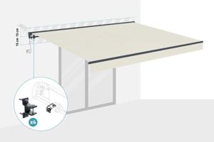 Toldo motorizado semicofre beige FAZZIO 4x3m 4