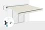 FAZZIO 4x3m beige semi-cassette gemotoriseerde luifel