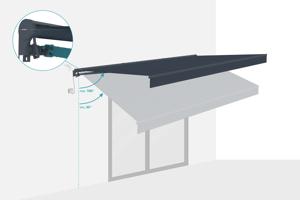 FAZZIO 5x3m grijs semi-cassette gemotoriseerd zonnescherm 4