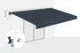 FAZZIO 5x3m grijs semi-cassette gemotoriseerd zonnescherm