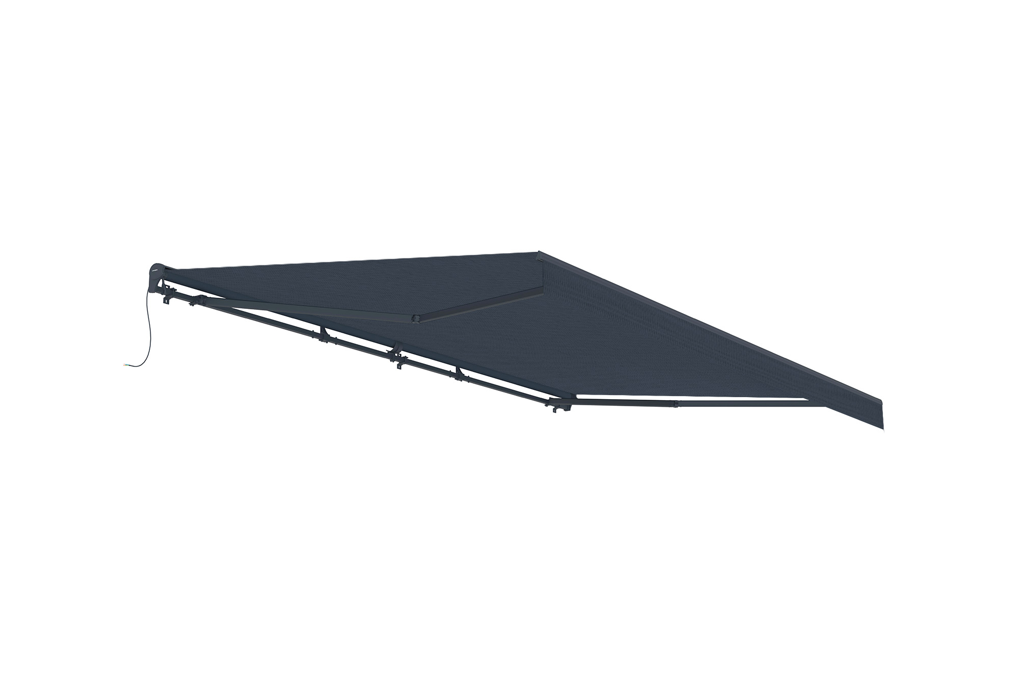 FAZZIO 5x3m grijs semi-cassette gemotoriseerd zonnescherm 12