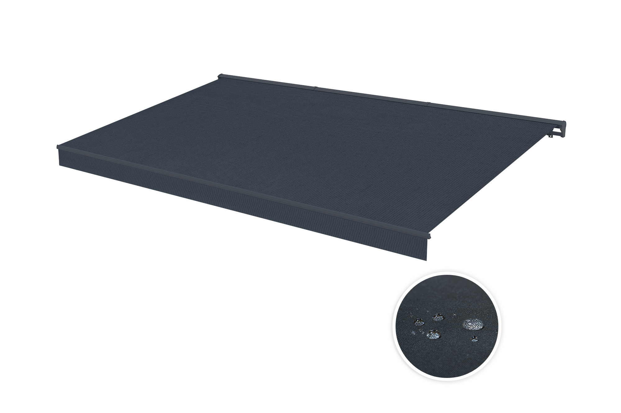 FAZZIO 5x3m grijs semi-cassette gemotoriseerd zonnescherm 7