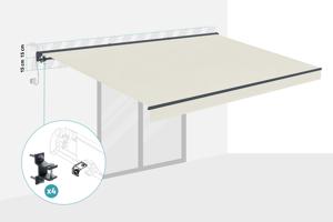 Toldo semicofre motorizado FAZZIO 5x3m beige 3