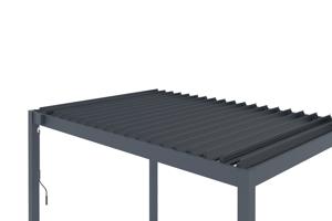 PIANA 3x2m freistehende, bioklimatische Pergola aus grauem Aluminium 17