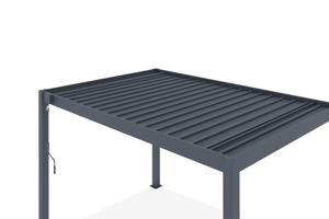 PIANA 3x2m freistehende, bioklimatische Pergola aus grauem Aluminium 11