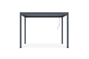 PIANA 3x2m freistehende, bioklimatische Pergola aus grauem Aluminium 6