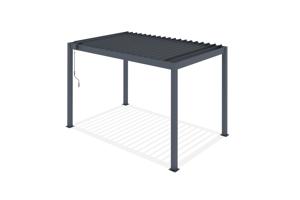 PIANA 3x2m freistehende, bioklimatische Pergola aus grauem Aluminium 14