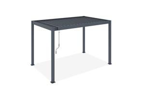 PIANA 3x2m freistehende, bioklimatische Pergola aus grauem Aluminium 7
