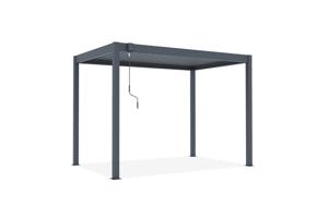 PIANA 3x2m freistehende, bioklimatische Pergola aus grauem Aluminium 9