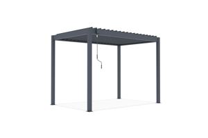 PIANA 3x2m freistehende, bioklimatische Pergola aus grauem Aluminium 15