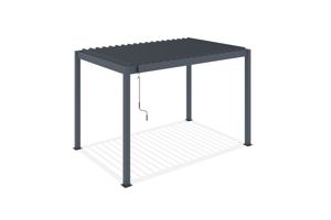 PIANA 3x2m freistehende, bioklimatische Pergola aus grauem Aluminium 13