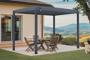 Pergola bioclimatique autoportée PIANA 3x2m aluminium gris