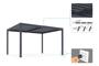 SANTA 4x3m bioklimatische motorisierte Pergola aus grauem Aluminium