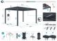 SANTA 4x3m bioklimatische motorisierte Pergola aus grauem Aluminium