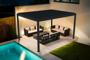 SANTA 4x3m bioklimatische motorisierte Pergola aus grauem Aluminium