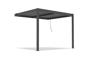 Pérgola bioclimática adosada PIANA de 3x2 m en aluminio gris. 15