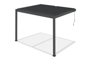 Pérgola bioclimática adosada PIANA de 3x2 m en aluminio gris. 9