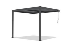 Pérgola bioclimática adosada PIANA de 3x2 m en aluminio gris. 16