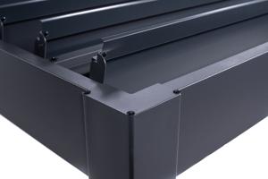 Pérgola bioclimática adosada PIANA de 3x2 m en aluminio gris. 11