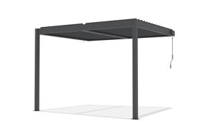 Pérgola bioclimática adosada PIANA de 3x2 m en aluminio gris. 20