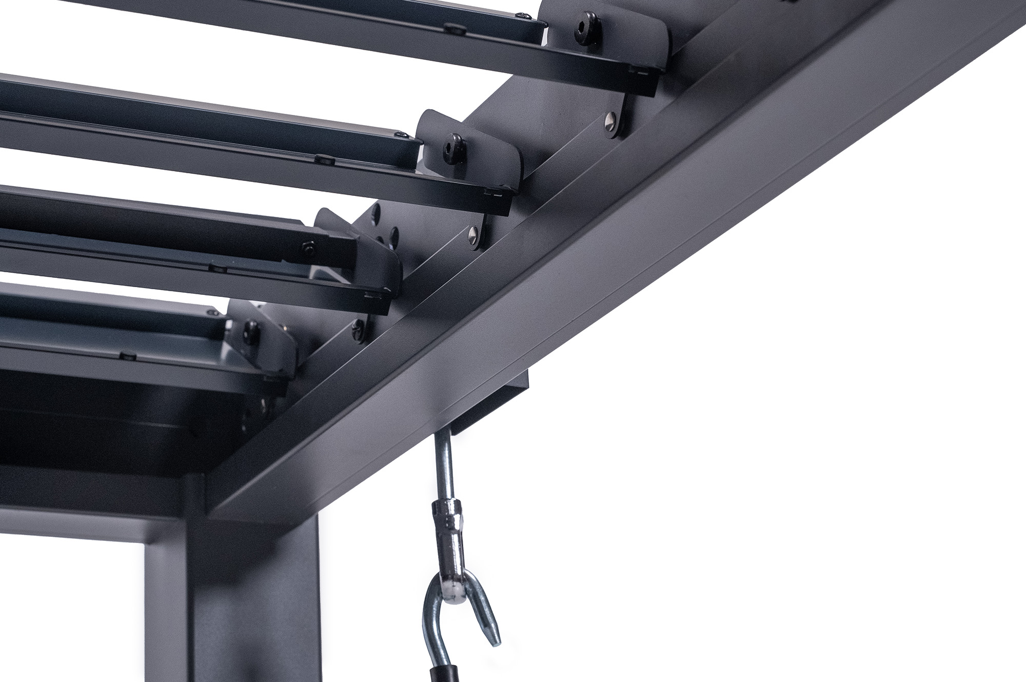 Pérgola bioclimática adosada PIANA de 3x2 m en aluminio gris. 12