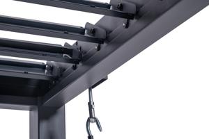 Pérgola bioclimática adosada PIANA de 3x2 m en aluminio gris. 12