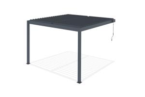 Pergola bioclimatique adossée PIANA 3x3m aluminium gris 13