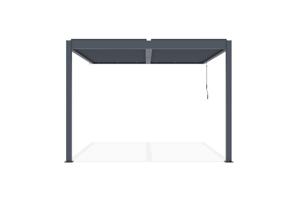 Pergola bioclimatique adossée PIANA 3x3m aluminium gris 11