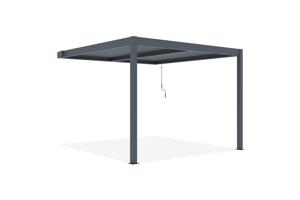 Pergola bioclimatique adossée PIANA 3x3m aluminium gris 8