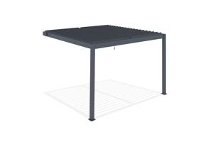 Pergola bioclimatique adossée PIANA 3x3m aluminium gris 12