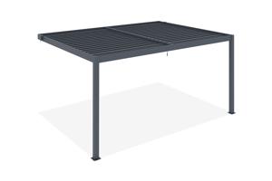 PIANA 4x3m bioklimatisk pergola med lænefunktion i grå aluminium 7