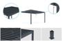 PIANA 4x3m γκρι αλουμίνιο με δυνατότητα ανύψωσης βιοκλιματικής πέργκολας