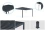 Pergola bioclimatique adossée PIANA 4x3m aluminium gris