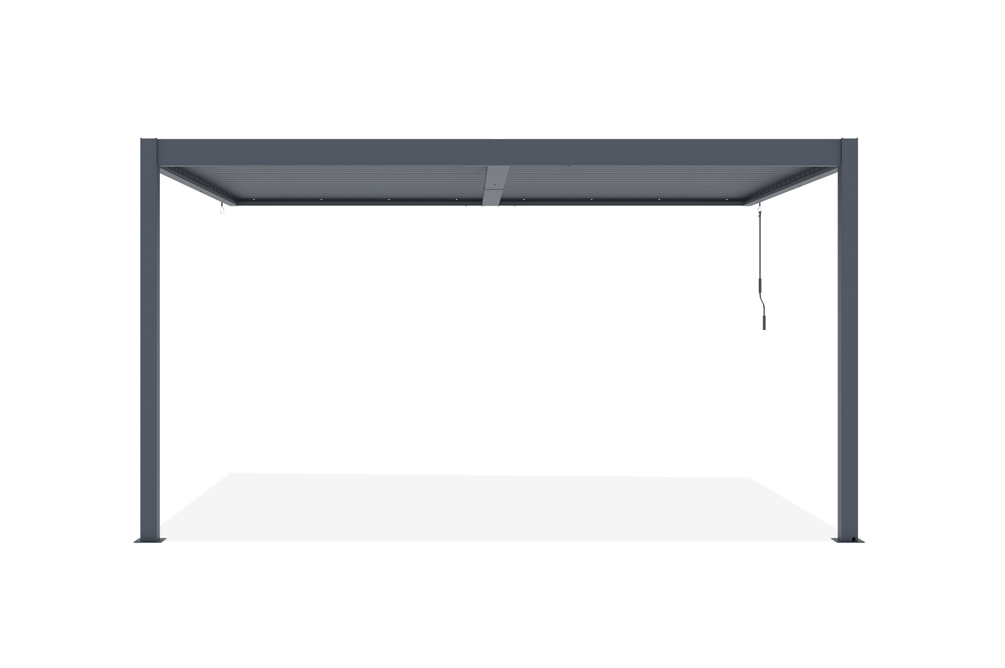 PIANA 4x3m bioklimatisk pergola med lænefunktion i grå aluminium 2