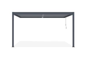 PIANA 4x3m bioklimatisk pergola med lænefunktion i grå aluminium 2