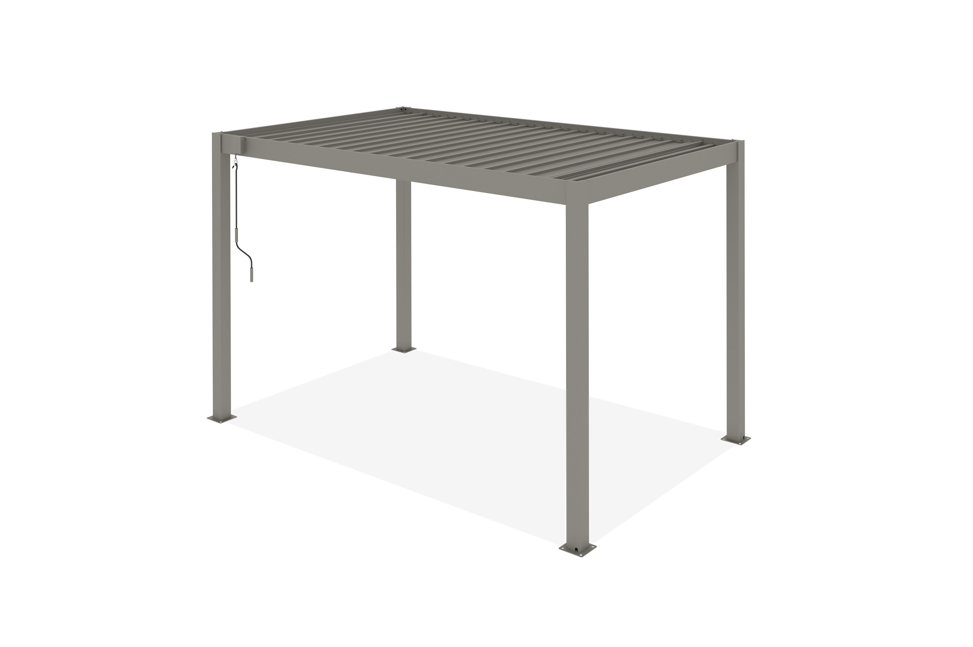 PIANA 3x2m szabadon álló bioklimatikus pergola bézs alumínium kivitelben 5
