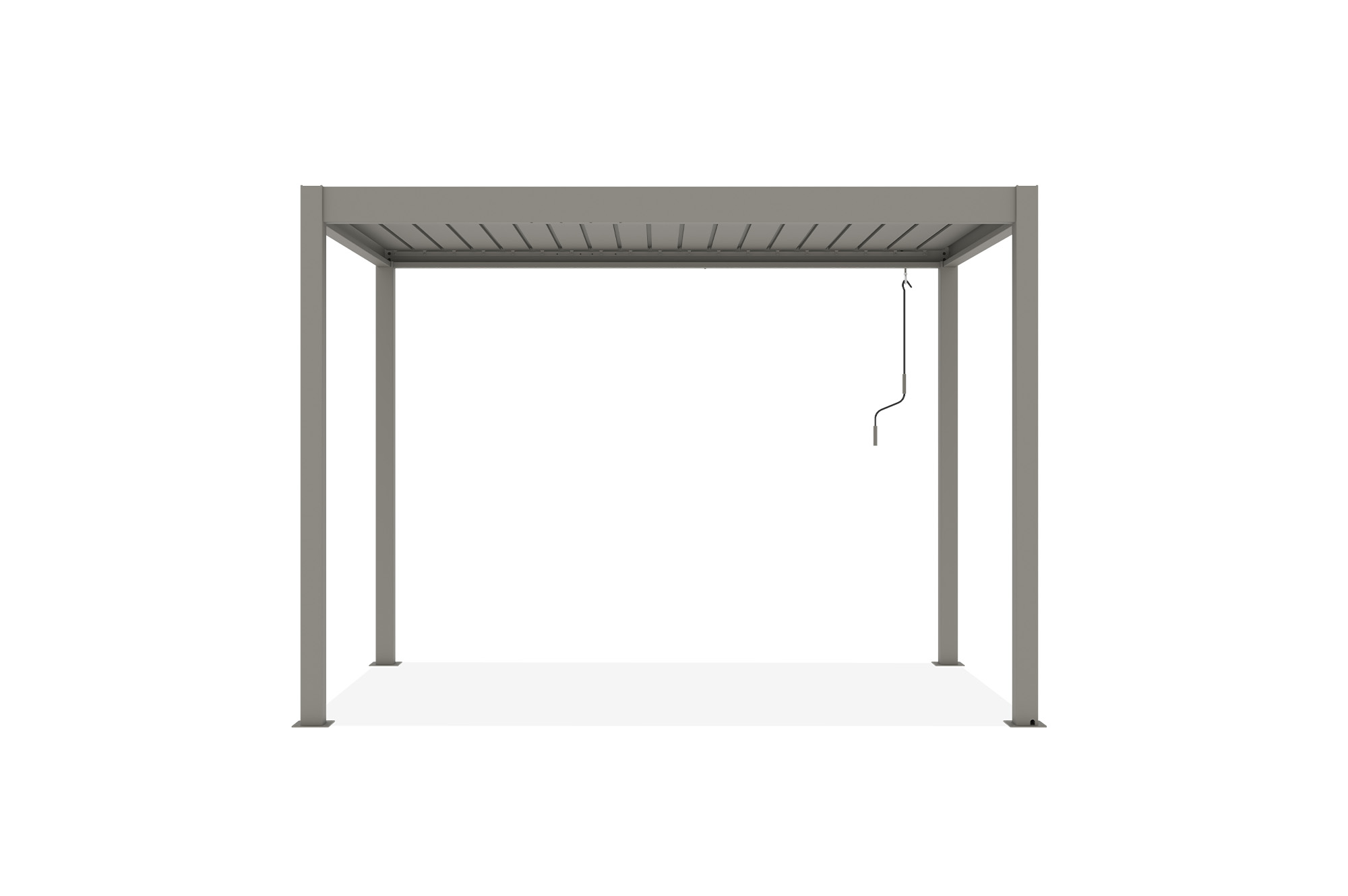 PIANA 3x2m szabadon álló bioklimatikus pergola bézs alumínium kivitelben 2