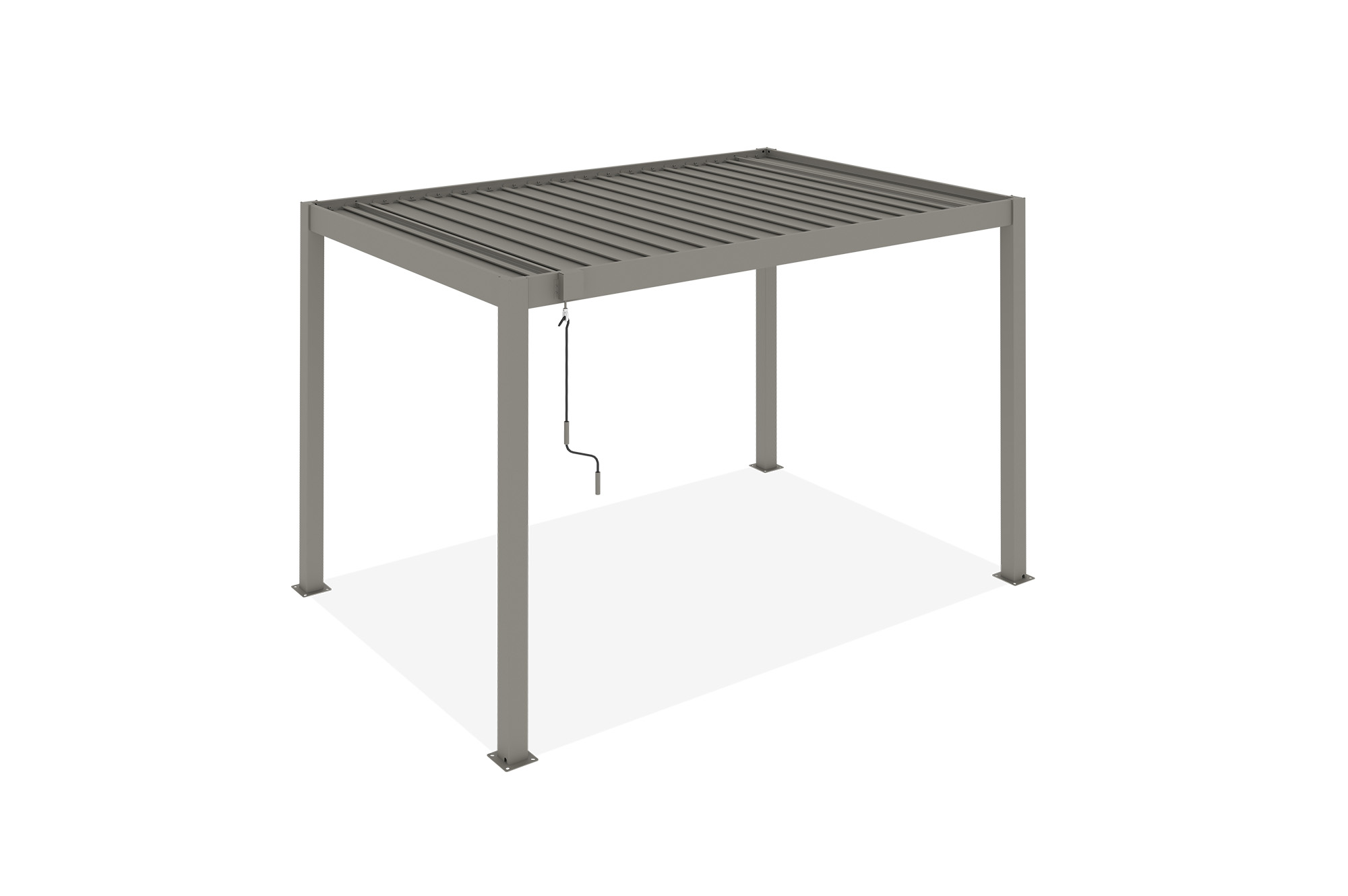 PIANA 3x2m szabadon álló bioklimatikus pergola bézs alumínium kivitelben 6