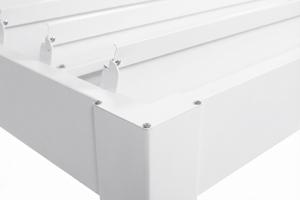 PIANA 3x3m freistehende, bioklimatische Pergola aus weißem Aluminium 14