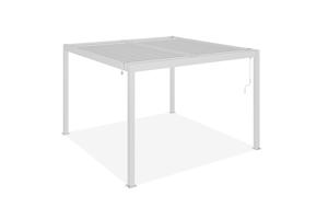 PIANA 3x3m freistehende, bioklimatische Pergola aus weißem Aluminium 8